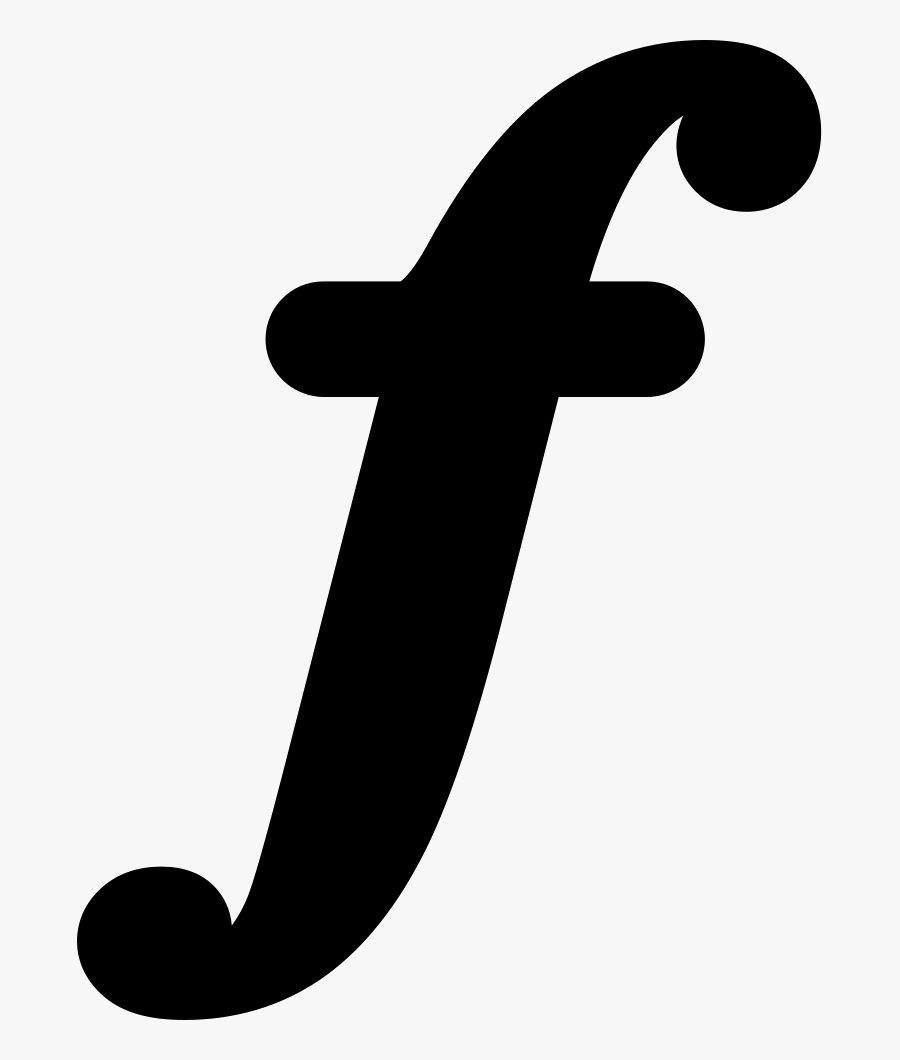Transparent Letter Icon Png - Musical F, Transparent Clipart