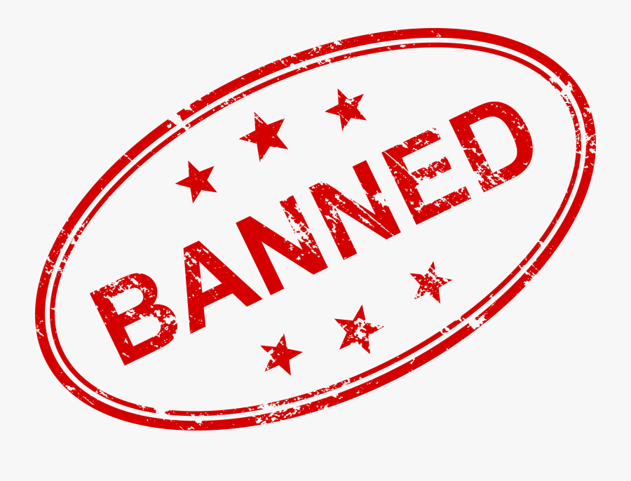 Vector Free Library Stamp Transparent Ban - Transparent Background Banned Transparent, Transparent Clipart