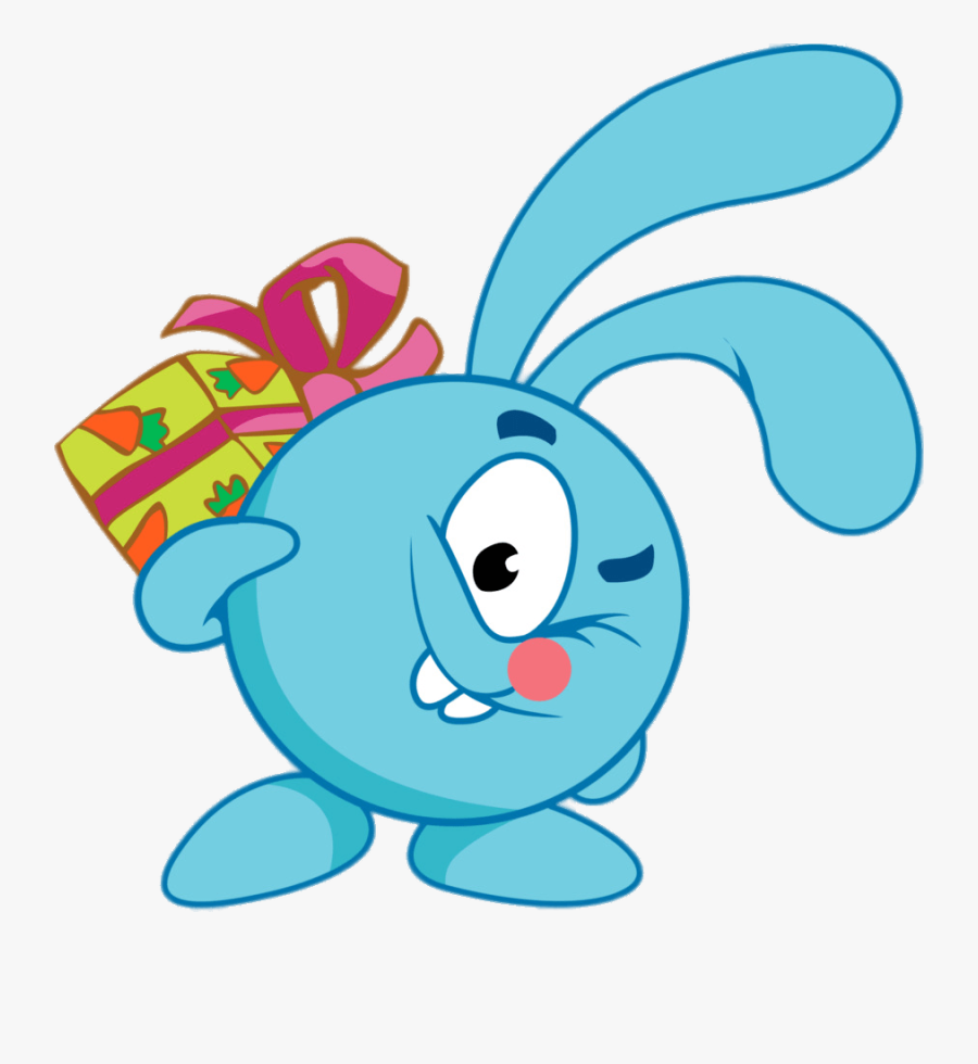 Kikoriki Jumper With A Gift - Смешарики Лого, Transparent Clipart