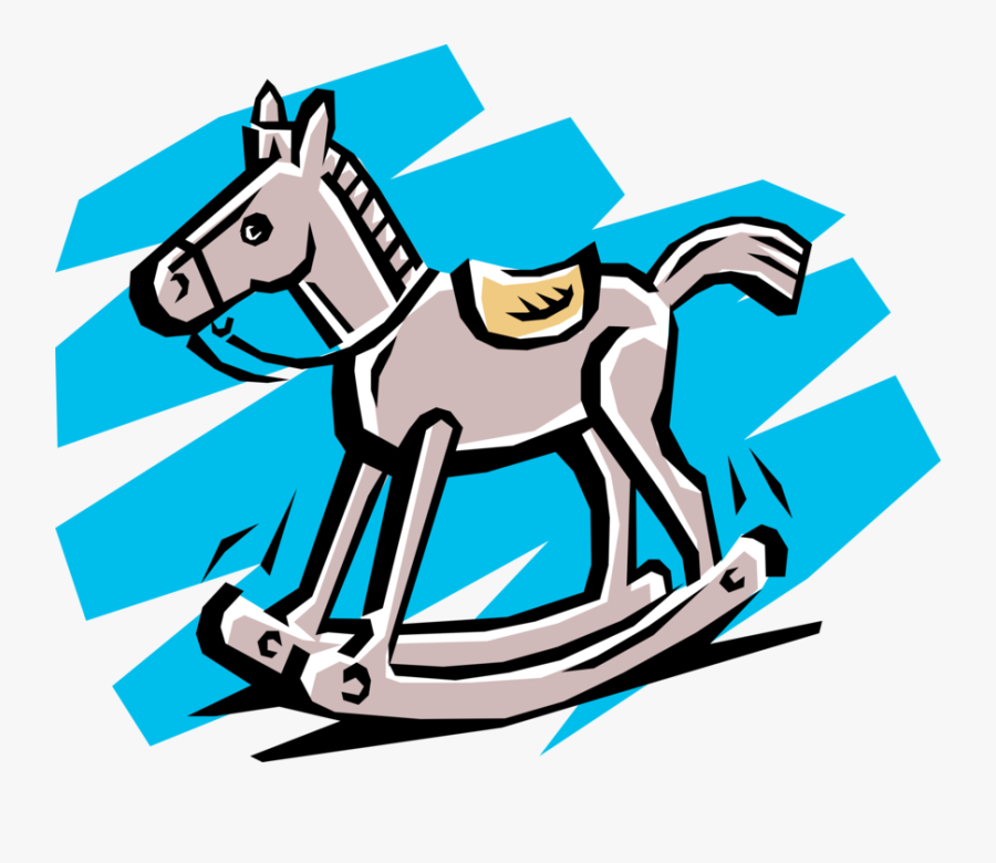 Vector Illustration Of Rocking Horse Child"s Toy - Cavallo A Dondolo Png, Transparent Clipart