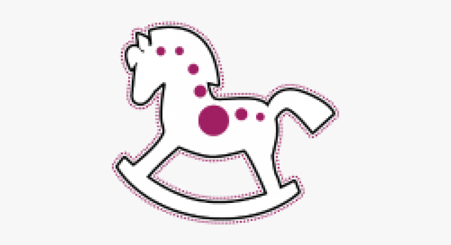 Rocking Horse Silhouette - Line Art, Transparent Clipart