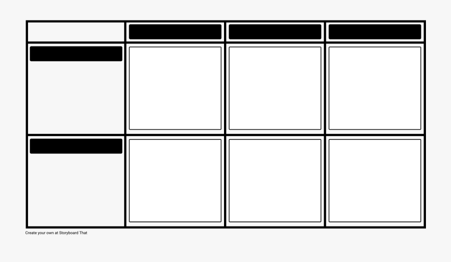 Grid Layout On Storyboard That Graphic Organizer Template - Cuadricula De Storyboard, Transparent Clipart