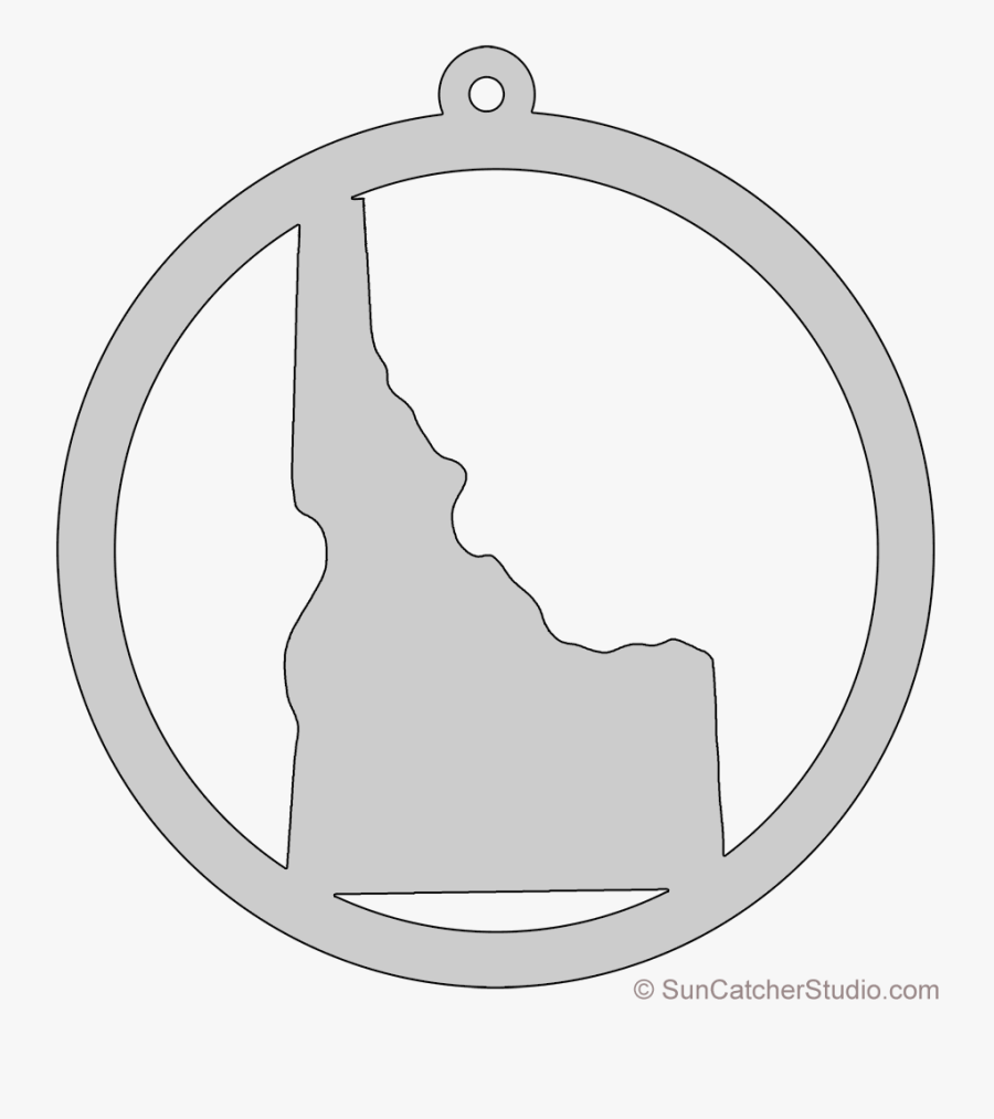 Clip Art Idaho Outline Printable State - Circle, Transparent Clipart