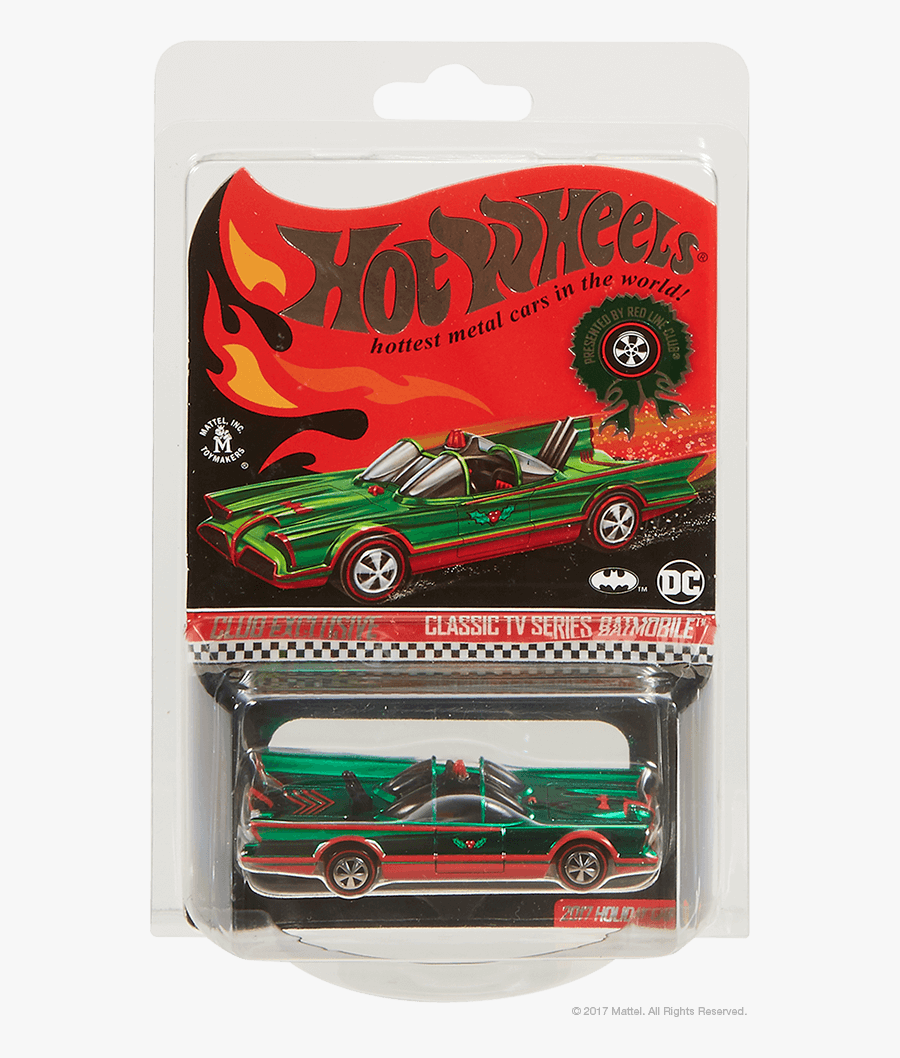 Hot Wheels Batmobile Red Line Club 2017 - Hot Wheels Batmobile Green Holiday, Transparent Clipart