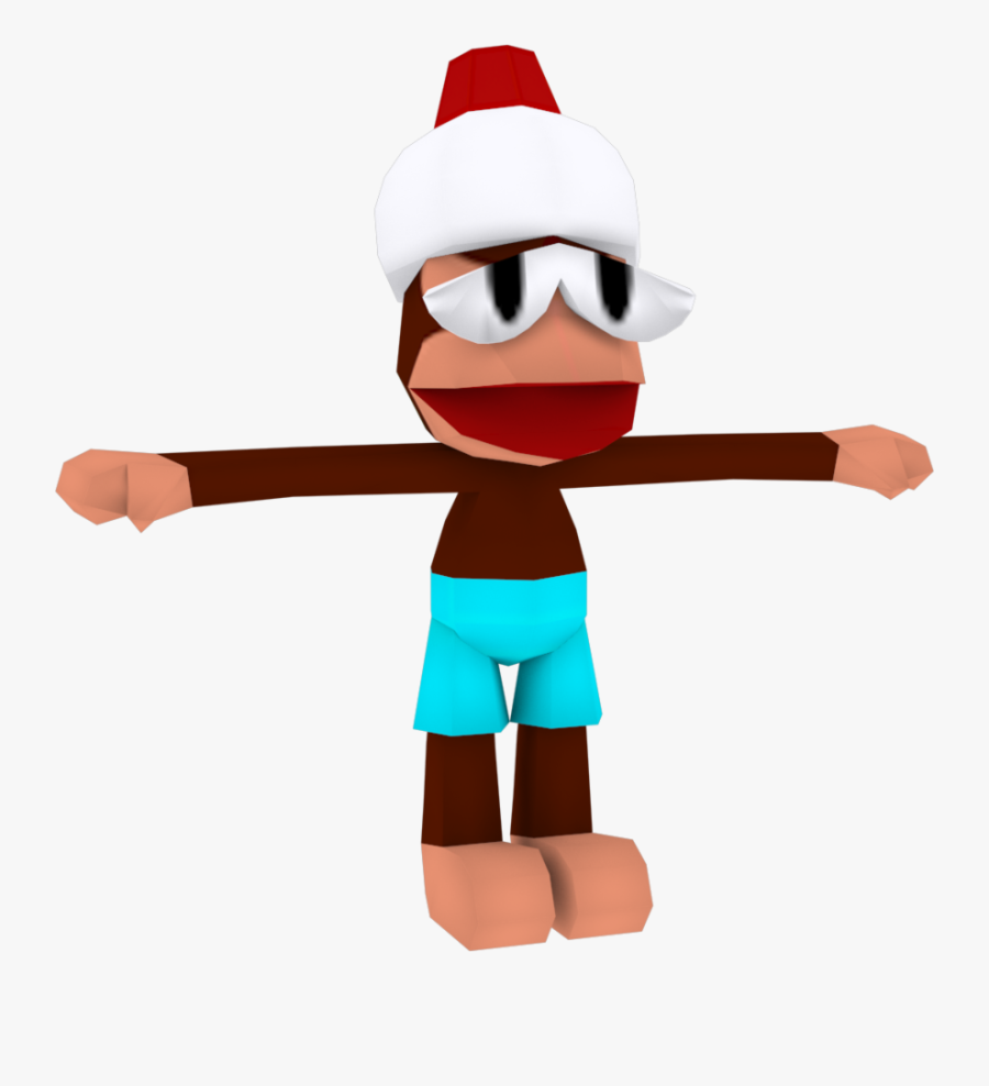 Transparent Ape Clipart - Ape Escape Light Blue Monkey, Transparent Clipart