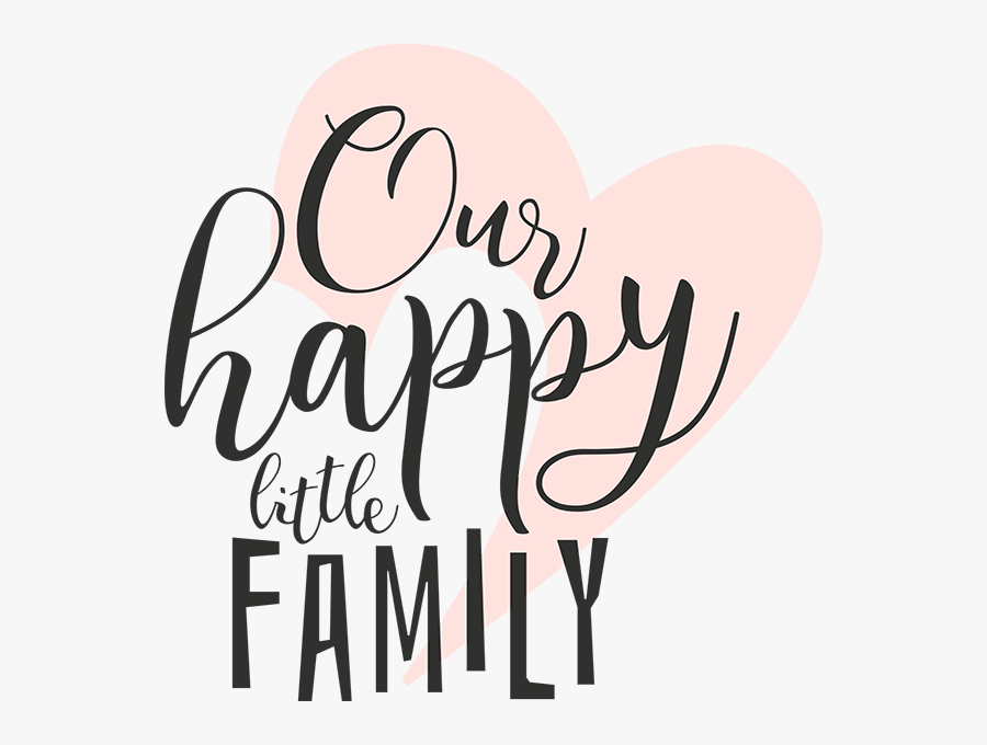 Happy Family Word Art - Family Lettering Transparent Background, Transparent Clipart