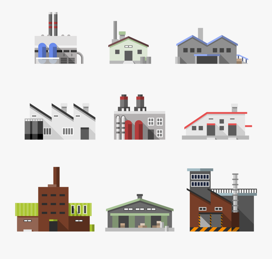 Workshop Building Cliparts - Buildings Factory, Transparent Clipart