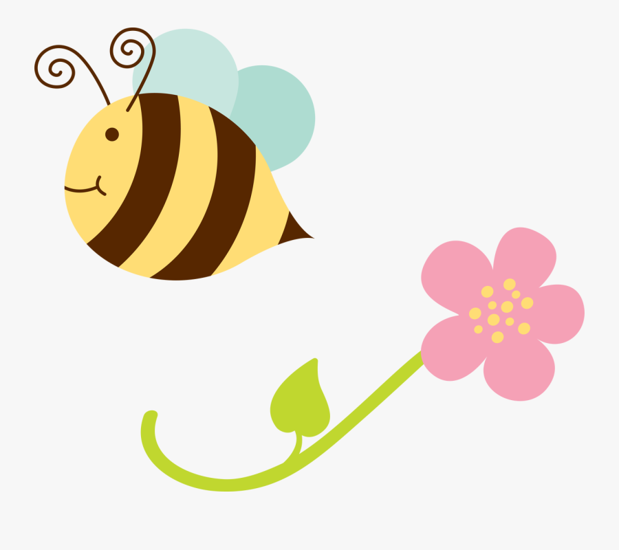 Bumblebee And Flower Svg Cut File - Honeybee, Transparent Clipart