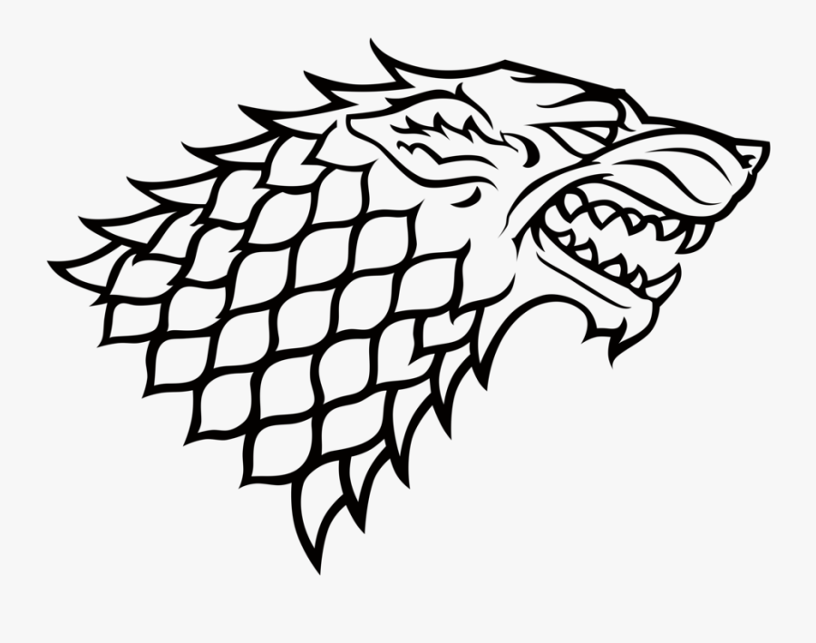 Gaming Clipart Black And White - Game Of Thrones Stark Logo Png, Transparent Clipart