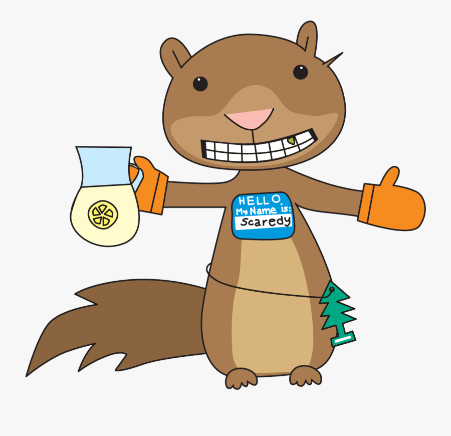 Scaredy Squirrel Cliparts - Scaredy Squirrel White Background, Transparent Clipart