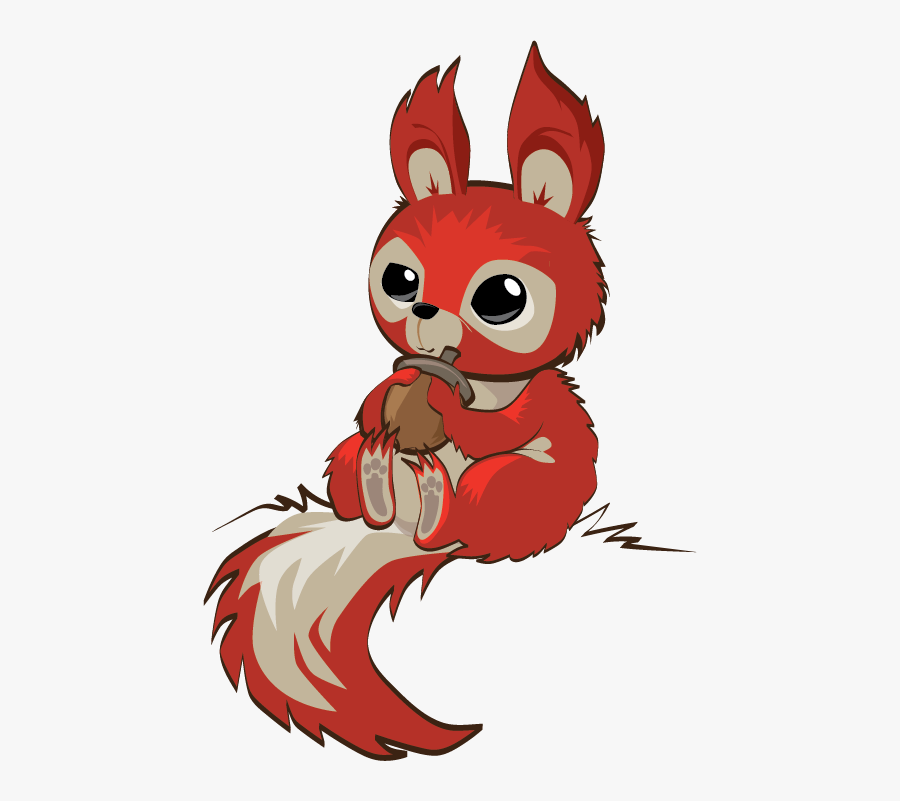 Clip Art Cartoon Squirrel Image - Cartoon Red Squirrel, Transparent Clipart