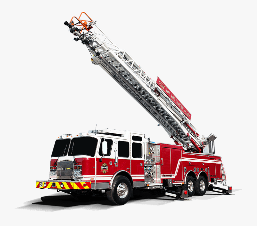 A Steel Ladder With E-one"s Dna - Fire Engines No Background, Transparent Clipart