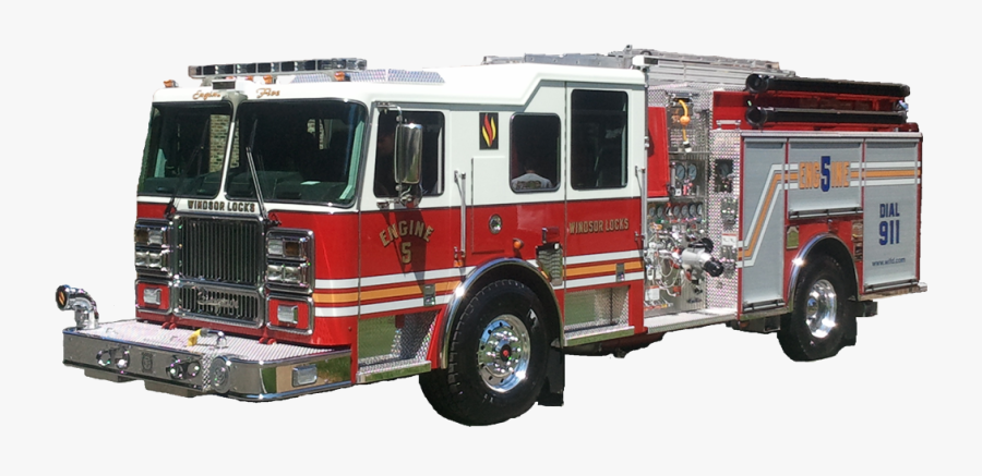 Fire Truck Engine Q74 - Windsor Locks Fire Department, Transparent Clipart