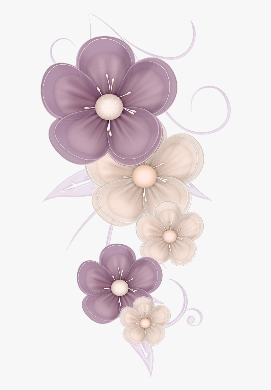 Cute Flowers Decor Png - Cute Purple Flower Png, Transparent Clipart