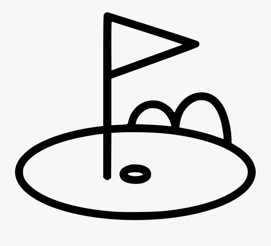 Golf Flag Lawn Grasspot Field Course Game Sport Competition - Circle, Transparent Clipart