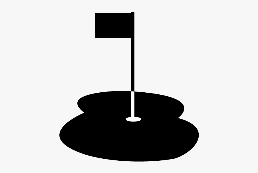 Golf Flag Clip Art Black And White, Transparent Clipart