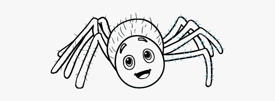 Draw A Cartoon Spider, Transparent Clipart