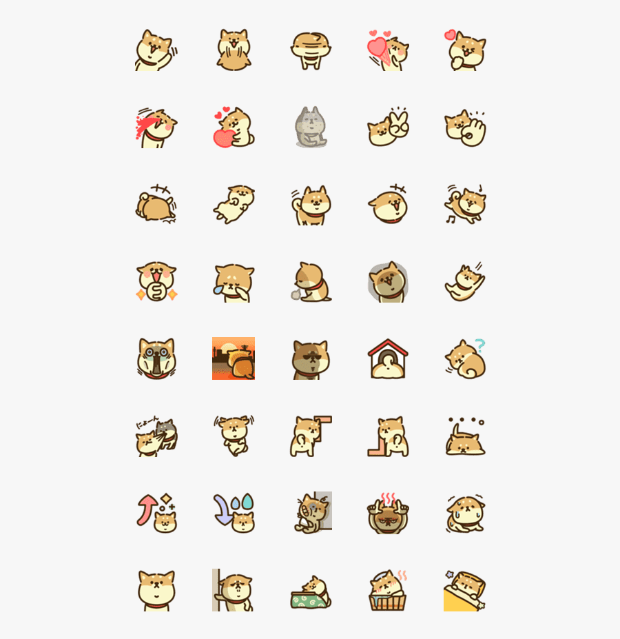 Shiba Inu Emojis, Transparent Clipart