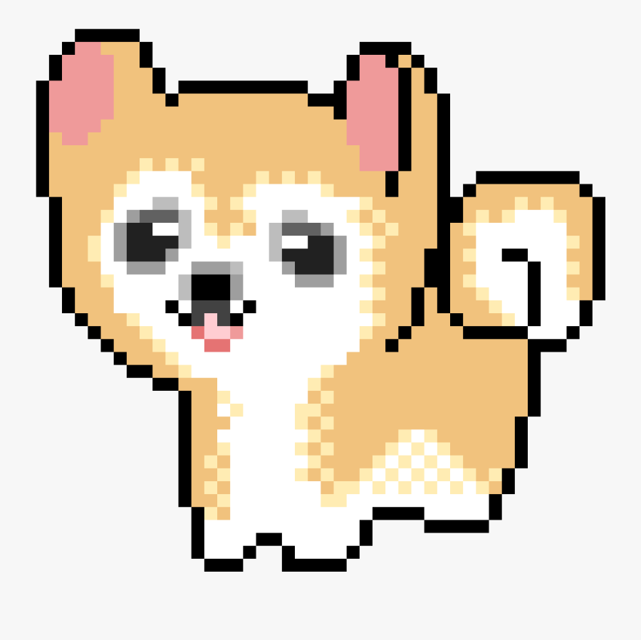 Pixel Art Dog Cute, Transparent Clipart
