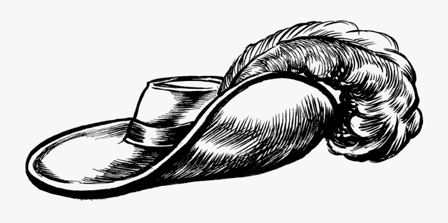 Musketeer Hat Drawing Png, Transparent Clipart