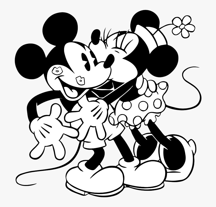 Minnie Kiss - Mickey And Minnie Coloring Book, Transparent Clipart
