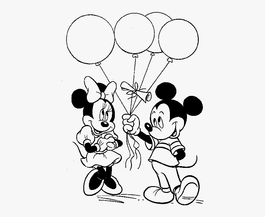 Transparent Minnie Mouse Black And White Clipart - Coloring Printable Mickey Mouse Clubhouse, Transparent Clipart