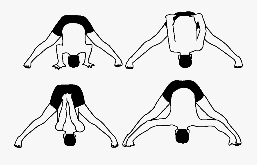 Prasarita Pada Uttanasana, Transparent Clipart