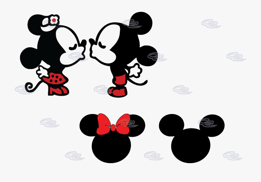 Mickey E Minnie Kiss , Png Download - Cute Minnie Mouse And Mickey Mouse, Transparent Clipart