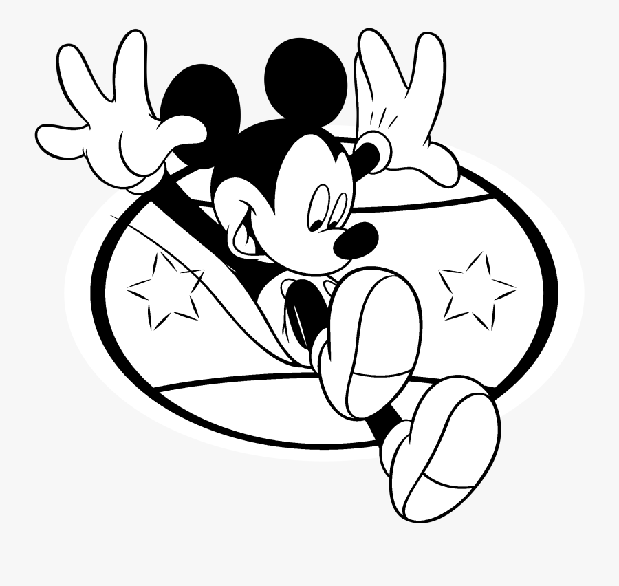 Mickey Mouse Logo Black And White - Vector Png Mickey Mouse Logo, Transparent Clipart