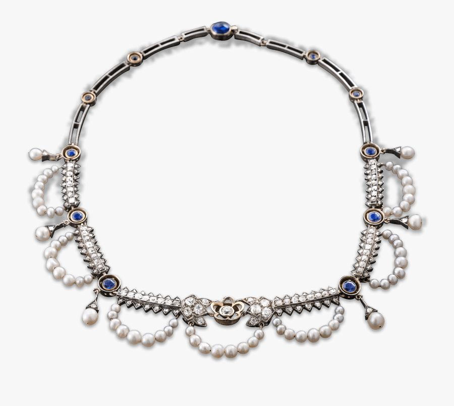 Victorian Saltwater Pearl And Diamond Necklace - Bracelet, Transparent Clipart