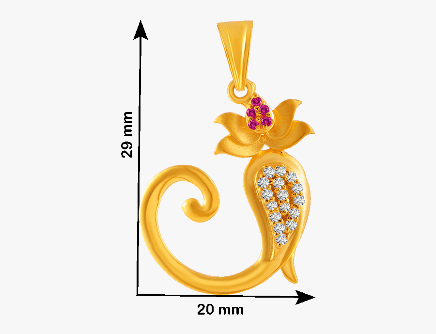 22kt Yellow Gold, American Diamond And Pearl Pendant - Illustration, Transparent Clipart