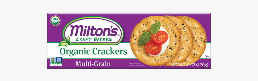Milton"s Organic Multi-grain Crackers - Milton's Craft Bakers, Transparent Clipart