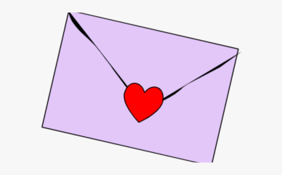 Valentine Envelope Cliparts - Heart, Transparent Clipart