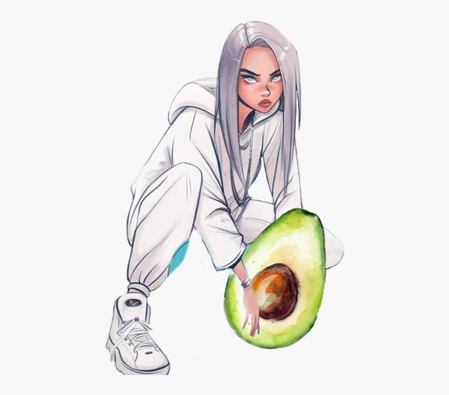 Freetoedit Scavocados Avocados - Xanny Billie Eilish Drawing, Transparent Clipart