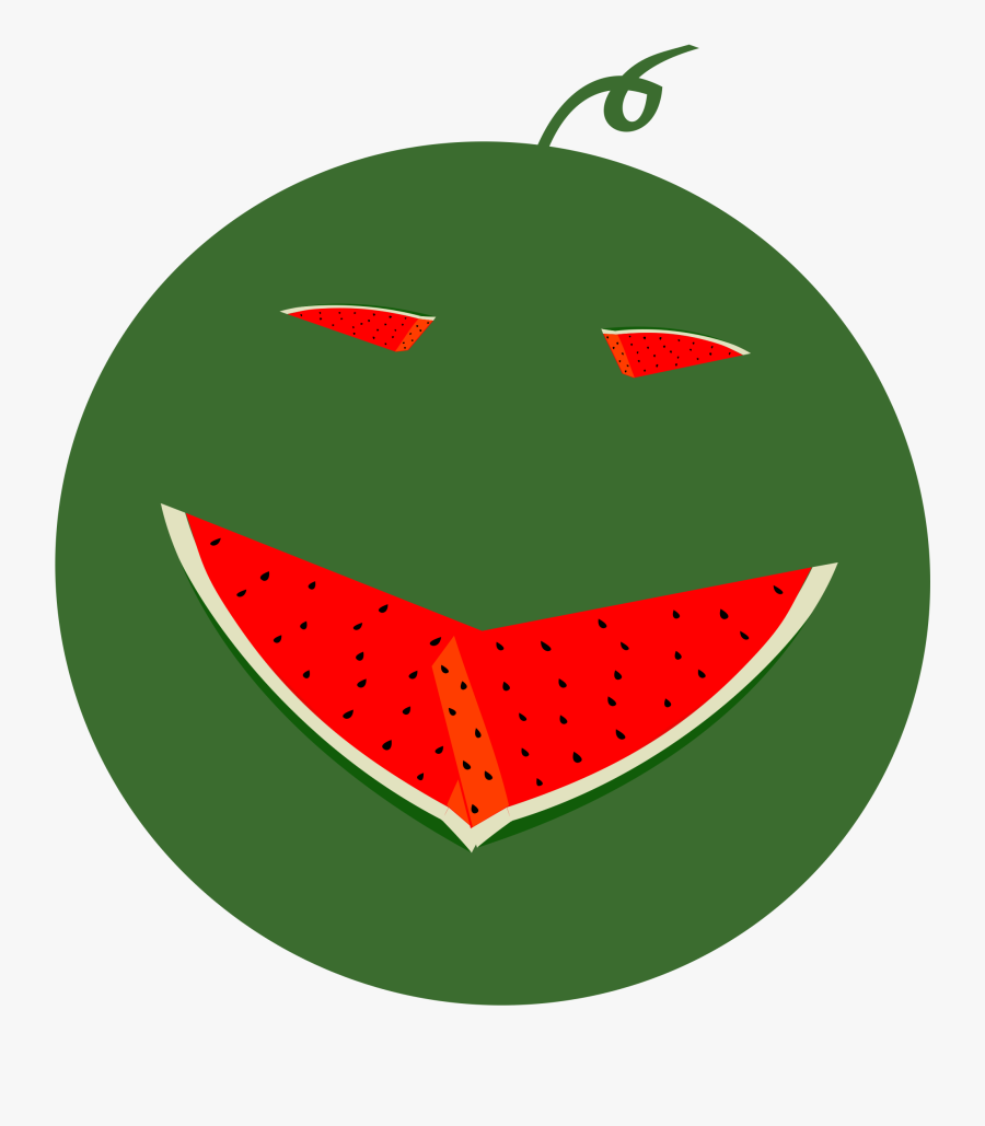 Watermelon W Face Clipart, Transparent Clipart