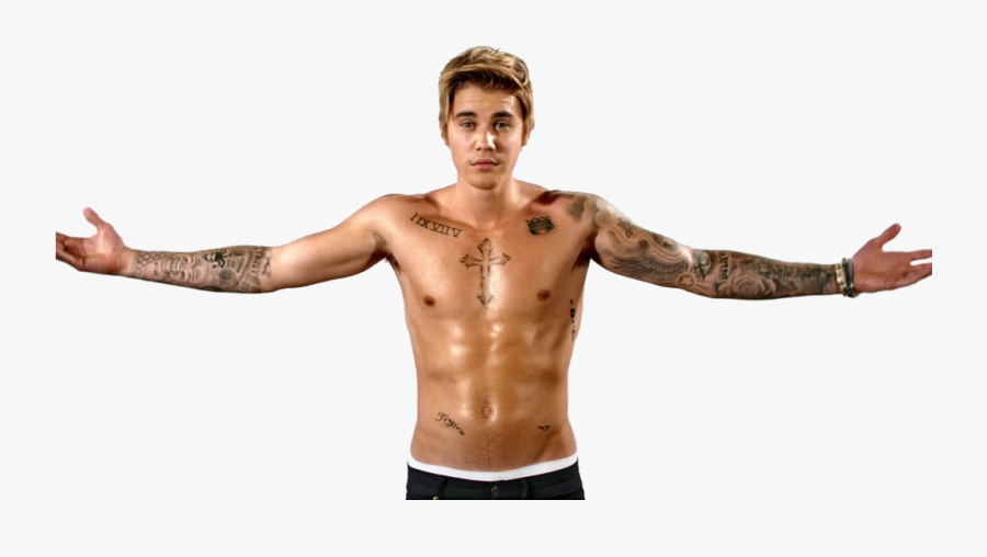 Justin Bieber Png Naked By Maarcopngs - Justin Bieber Shirtless, Transparent Clipart