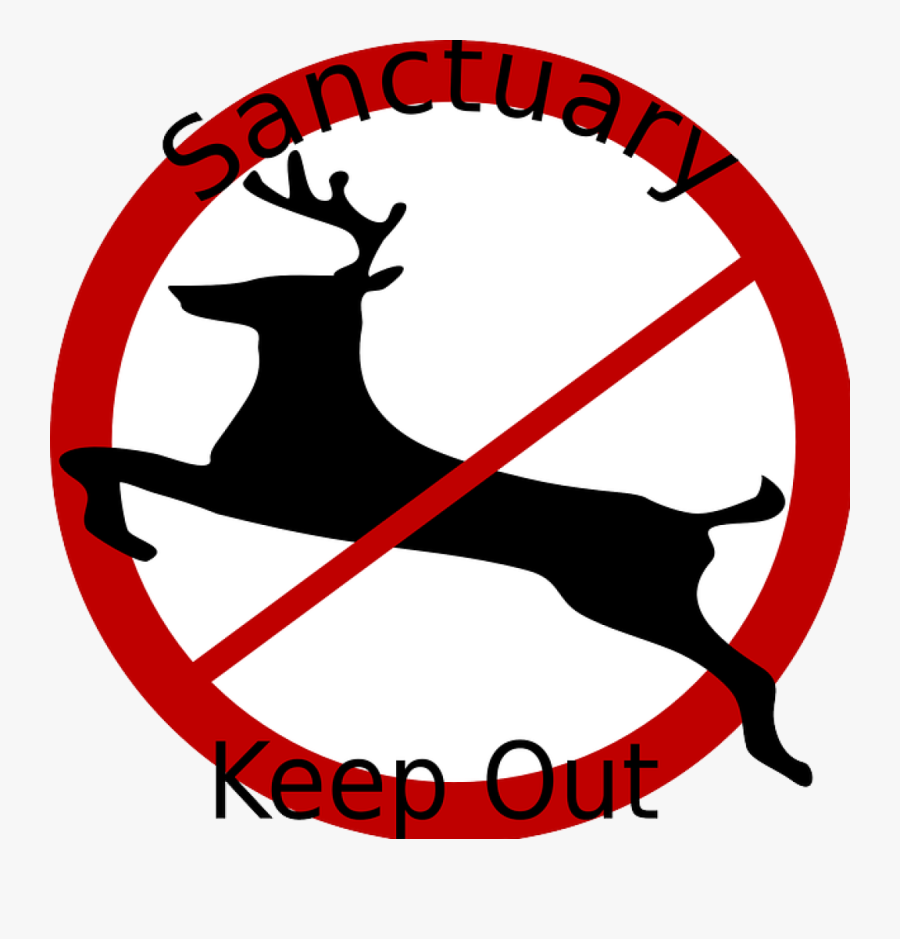 Deer Keep Out Sign, Transparent Clipart