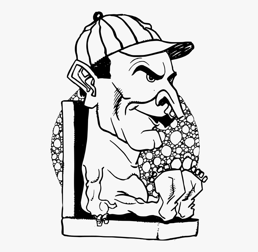 Naked Man In A Cap - Karikatur Wanita Telanjang, Transparent Clipart