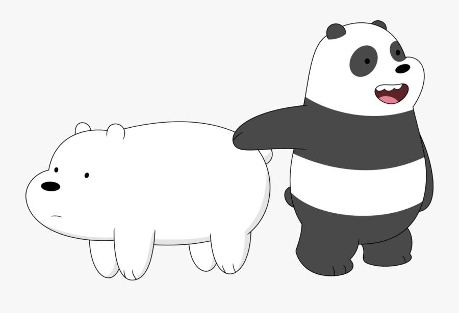 Who Wants To Ride The Polar Bear By Porygon2z - We Bare Bears Panda And Ice Bear, Transparent Clipart