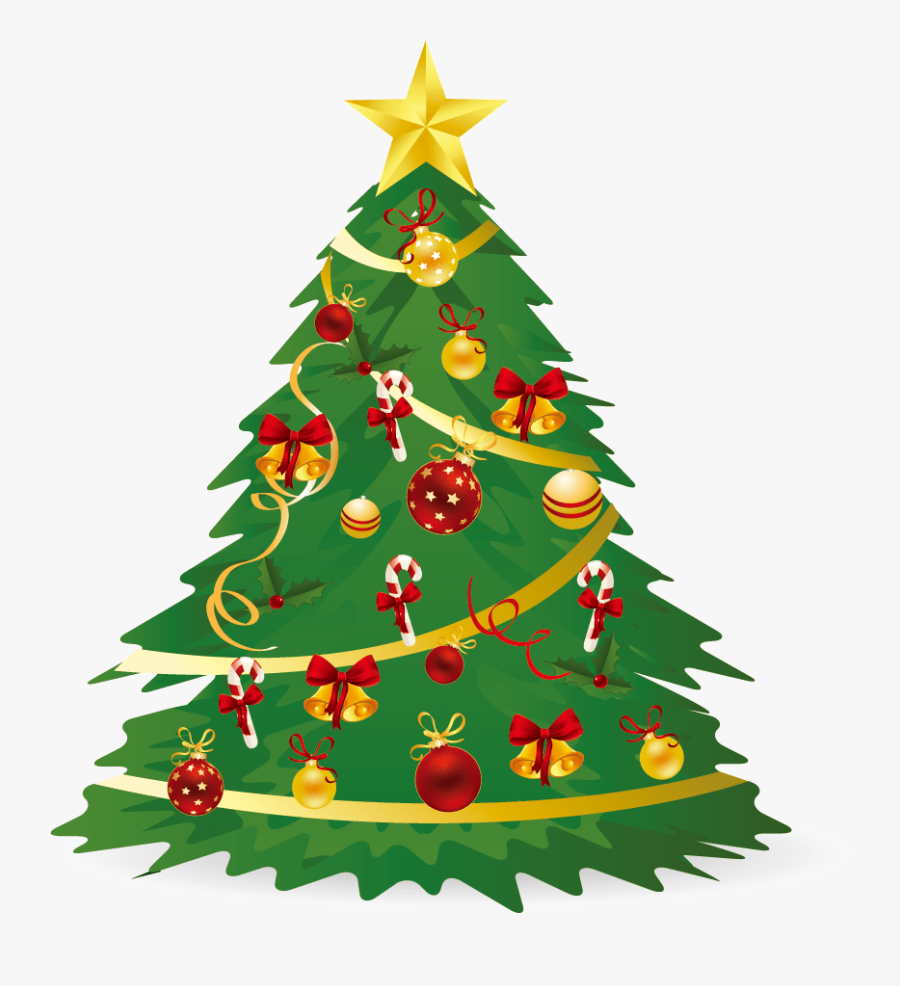 Christmas Tree Vector Png, Transparent Clipart