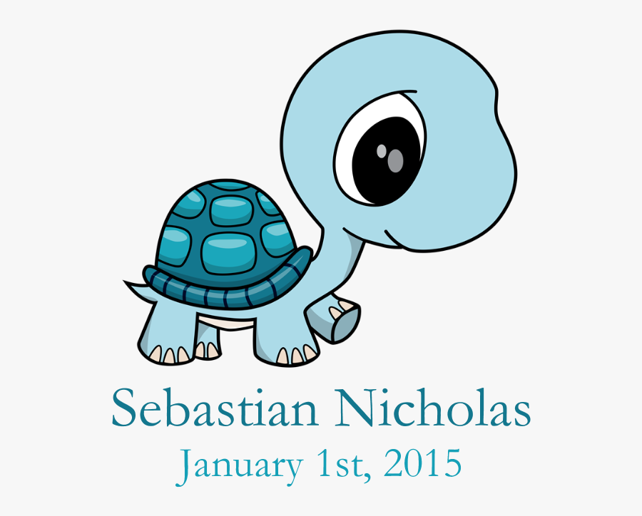 Custom Baby Blue Turtle W/name And Date Baby Blank, Transparent Clipart