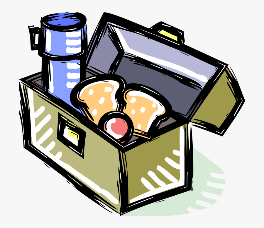 Vector Illustration Of Lunch Box Used By Schoolchildren - Clipart Lunch Box, Transparent Clipart