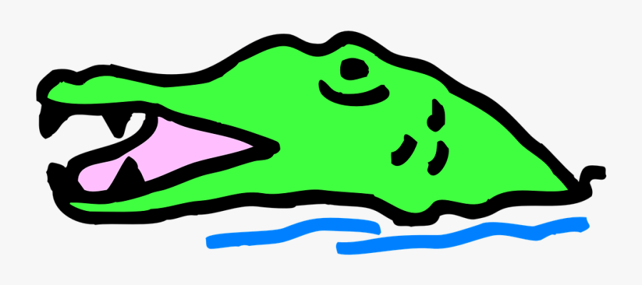 Head, Water, Mouth, Teeth, Alligator, Rising - Portable Network Graphics, Transparent Clipart