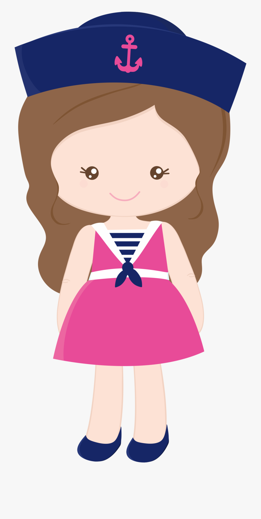 Marinheira - Grafos-navygirl3 - Copia - Minus - Clipart - Sailor Girl Clip Art, Transparent Clipart