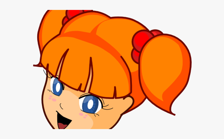 Anime Girl Clipart Free Anime - Girl Face Clip Art, Transparent Clipart
