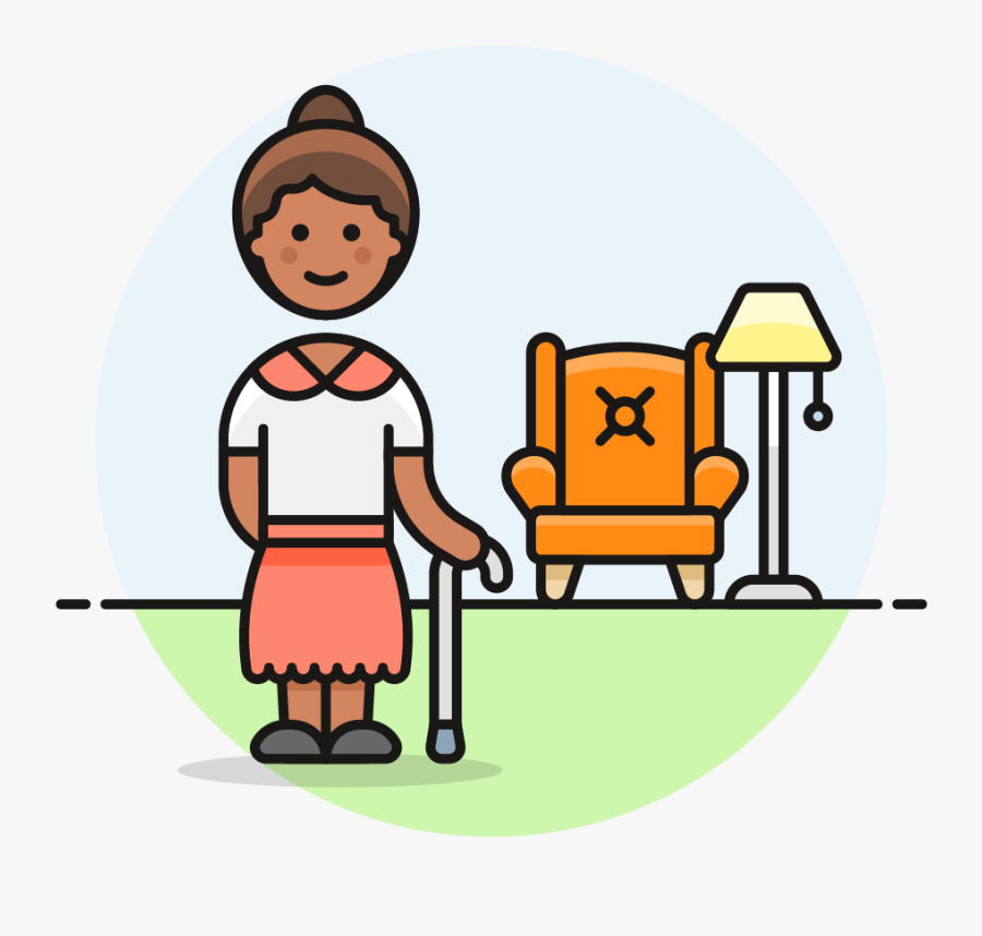 Transparent African American Grandmother Clipart - Cartoon, Transparent Clipart