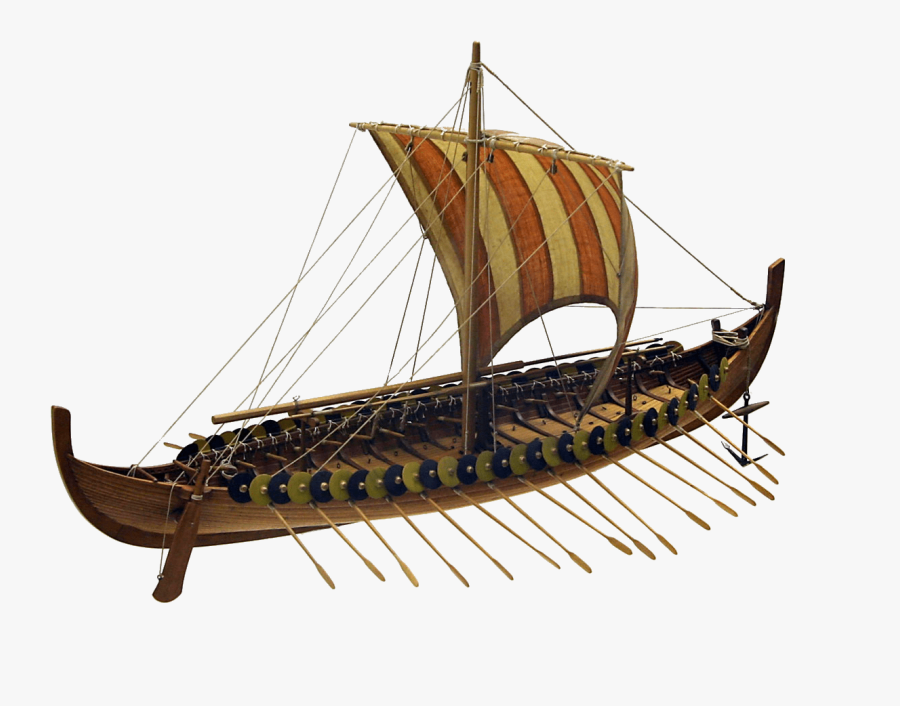 Large Viking Boat - Gokstad Ship, Transparent Clipart