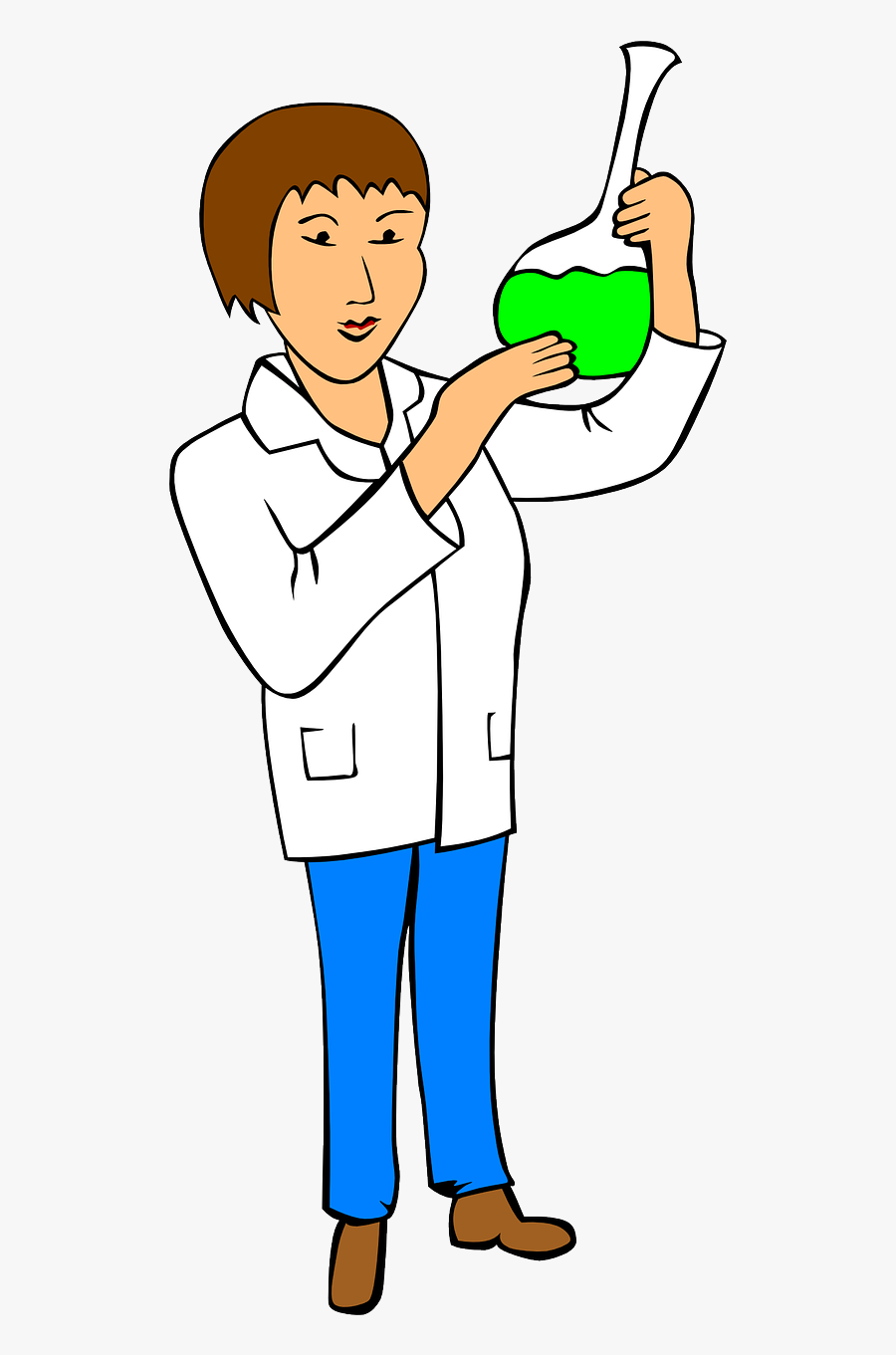 Gerald G Woman Chemist 555px - Chemist Clip Art, Transparent Clipart