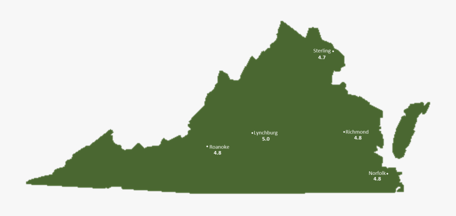 West Virginia Richmond Silhouette U - Virginia Governor Race By County, Transparent Clipart