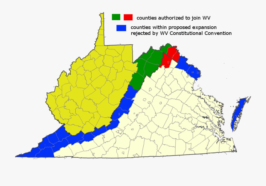 Transparent Western Border Png - Virginia Before West Virginia Split, Transparent Clipart